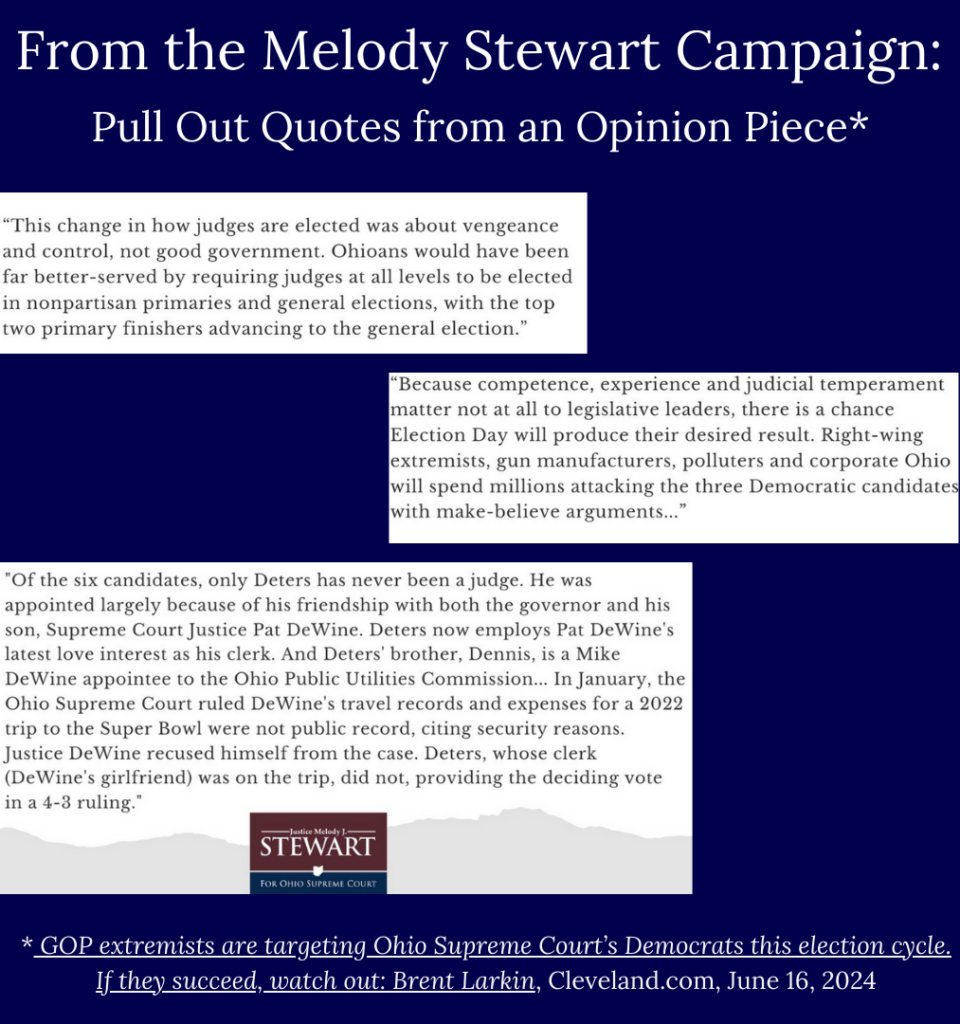 Justice Melody Stewart GOP Extremists Targeting Ohio Supreme Court Democrats Ad